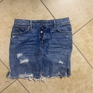 Casual Blue Distressed Jean Shorts